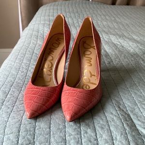Sam Edelman Pink Croc heels